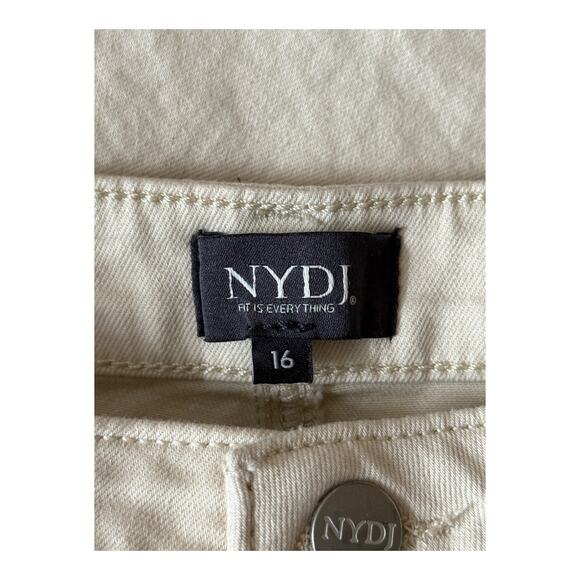 NYDJ Jeans Teresa wide leg ankle beige 16 - Picture 4 of 7